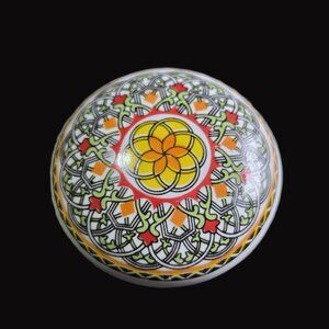 15 Pk Round Bohemian Design Retro Ceramic Drawer/Cabinet Knobs Dark Gray Floral